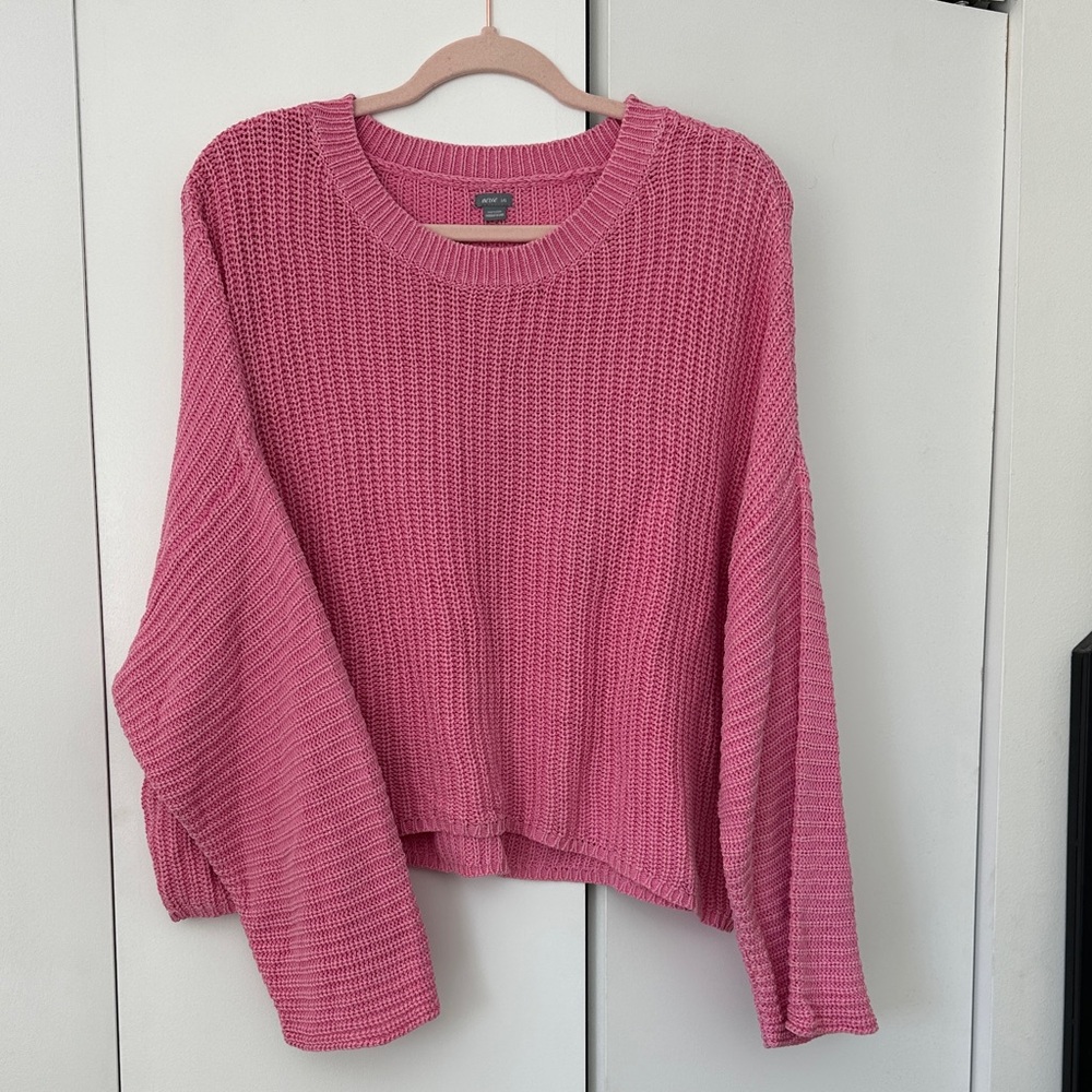 Aerie Soft Pink Crew Neck Sweater